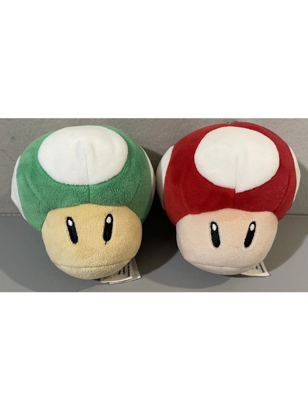 Nintendo Super Mario Green & Red Toad Plush Set